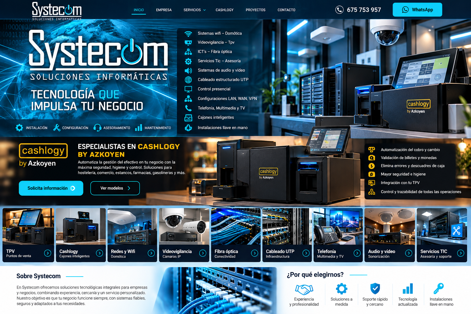 Soluciones Cashlogy y TPV de Systecom